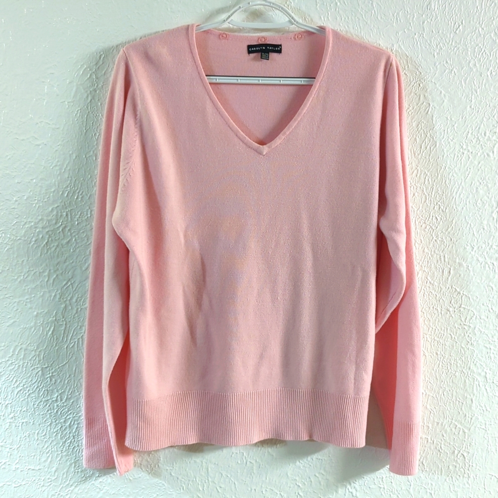 Carolyn Taylor Pink Sweater women's XL